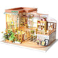 Romantic Password DIY Dollhouse Kit Miniature Cafe With Furniture European Miniature Dollhouse Kit With Dust Cover Bakery Shop Dollhouse - Rajbharti Crafts