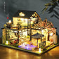 Japanese Style DIY Dollhouse Kit Miniature House With Swimming Pool Japanese Villa Style Miniature Dollhouse Kit Best Creative Gifts