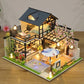 Japanese Style DIY Dollhouse Kit Miniature House With Swimming Pool Japanese Villa Style Miniature Dollhouse Kit Best Creative Gifts