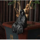 Gothic Black Robe Nightcrawler Statue - Reaping Solace the Creeper Sitting Statue Decorative Dark Cloak Mysterious Master Ornament Toy - Rajbharti Crafts