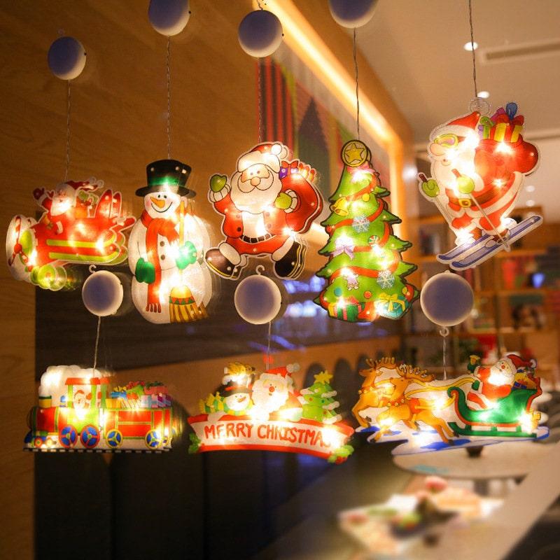 Christmas Lights Suction Cup Hanging LED Light Window Decoration for Christmas Decoration Home Party Shop Window D?cor Christmas Lights - Rajbharti Crafts