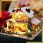 Christmas Dollhouse DIY Dollhouse Kit Christmas Village Miniature - Rajbharti Crafts