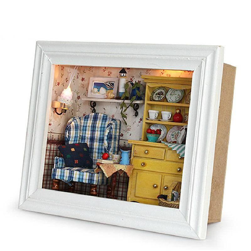 DIY Doll House Frame - DIY Dollhouse Kit - Frame Series Box Dollhouse Miniature - Miniature Frame - Miniature Diorama Box - DIY Photo Frame