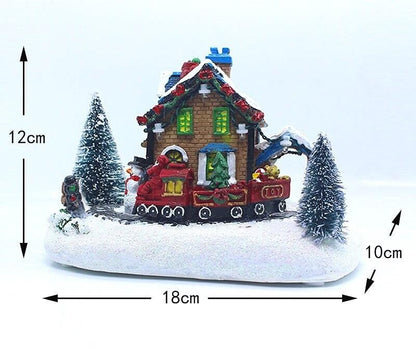 Christmas Village House - Christmas Gift Mini Christmas House With LED - Christmas Snow House - Holiday Gifts - Christmas Village Scene - Rajbharti Crafts