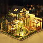 Japanese Style DIY Dollhouse Kit Miniature House With Water Garden Japanese Villa Style Miniature Dollhouse Kit