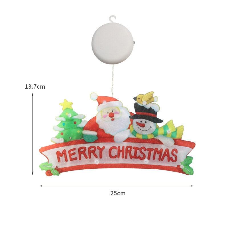 Christmas Lights Suction Cup Hanging LED Light Window Decoration for Christmas Decoration Home Party Shop Window D?cor Christmas Lights - Rajbharti Crafts