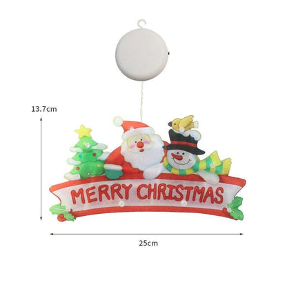 Christmas Lights Suction Cup Hanging LED Light Window Decoration for Christmas Decoration Home Party Shop Window D?cor Christmas Lights - Rajbharti Crafts