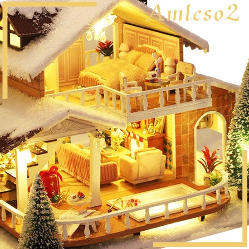 Christmas Dollhouse DIY Dollhouse Kit Christmas Village Miniature