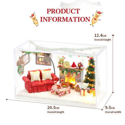 Christmas Dollhouse DIY Doll House Kit Christmas Night Miniature Christmas Diorama Miniature Best Christmas Decor Gift DIY Christmas Craft - Rajbharti Crafts