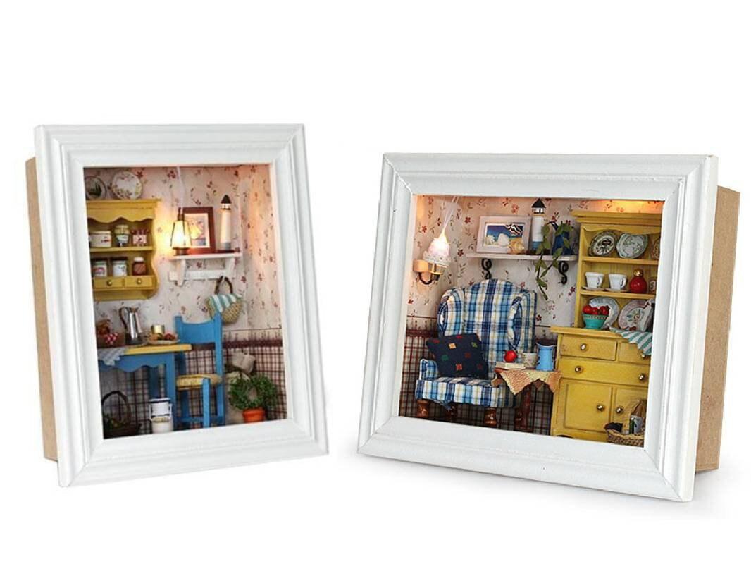 DIY Doll House Frame - DIY Dollhouse Kit - Frame Series Box Dollhouse Miniature - Miniature Frame - Miniature Diorama Box - DIY Photo Frame - Rajbharti Crafts