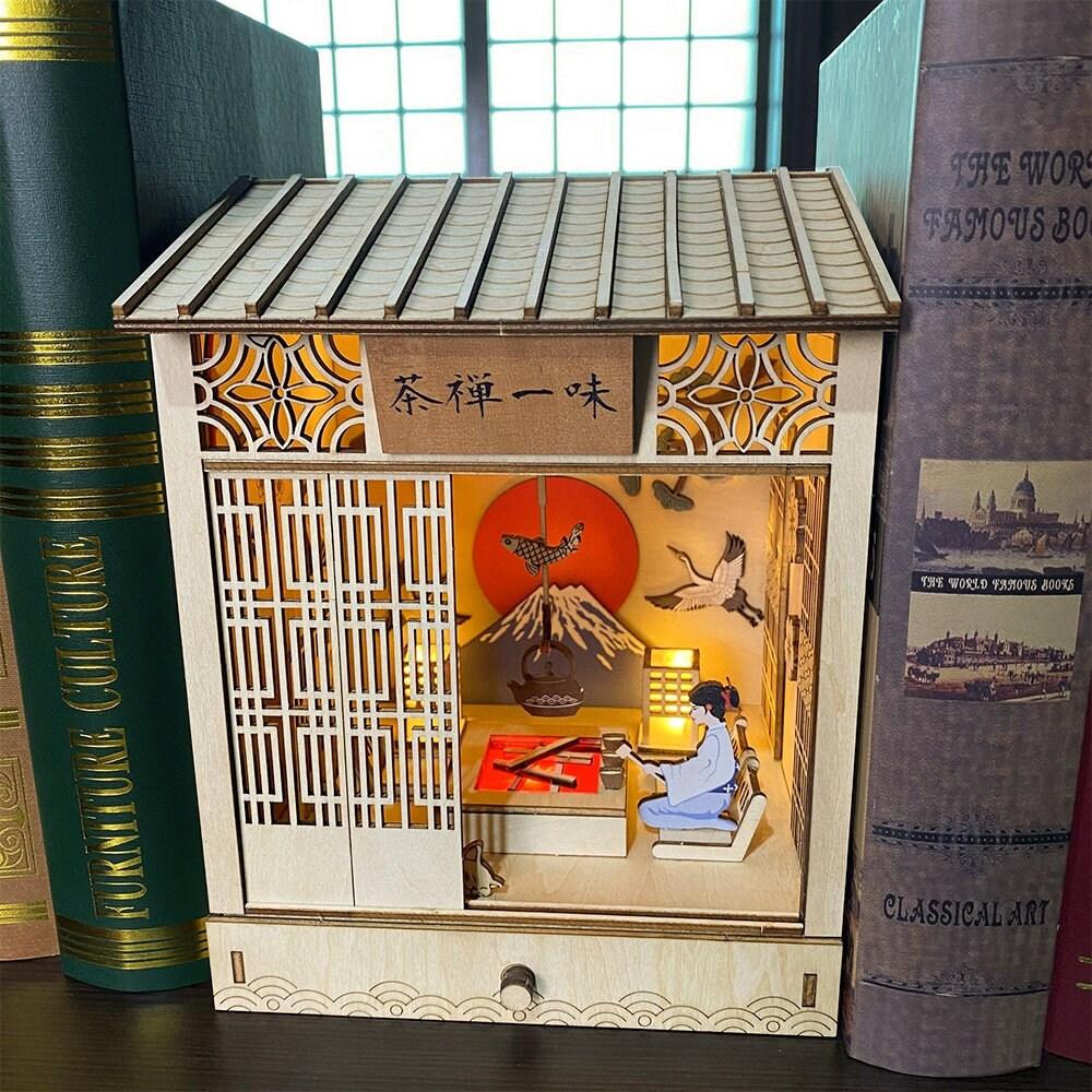 DIY Book Nook - Zen Tea Book Nooks - Mount Fuji Book Nooks - Book Shelf Insert - Japanese Book Nooks - Chinese Book Nooks - DIY Dioramas Kit