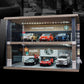 Toy Car Storage - Die Cast Two Story Car Garage Diorama - Double Deck Car Parking Lot DIY 1:24 Model Car Parking Space Car Showroom With LED