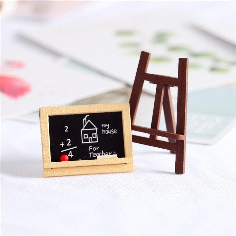 1:12 Scale Miniature Black Board - Miniature Classroom - Miniature Study Board - Mini Teaching Board - Miniature Accessories - Dollhouse - Rajbharti Crafts