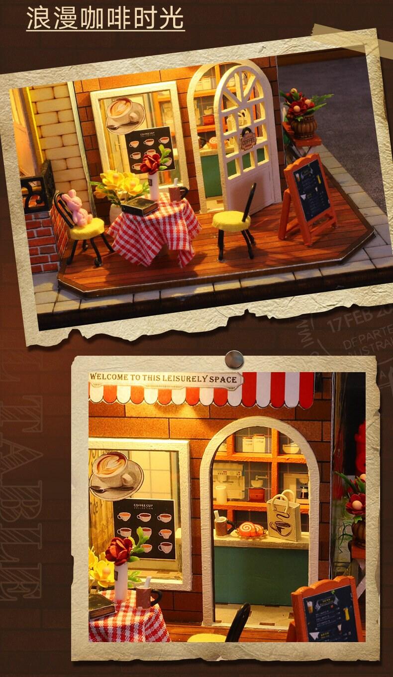 DIY Dollhouse Kit - Book Store Dollhouse - Miniature Library - Miniature Book Shop - Miniature Doll House Kits - Dollhouse Accessories - Rajbharti Crafts