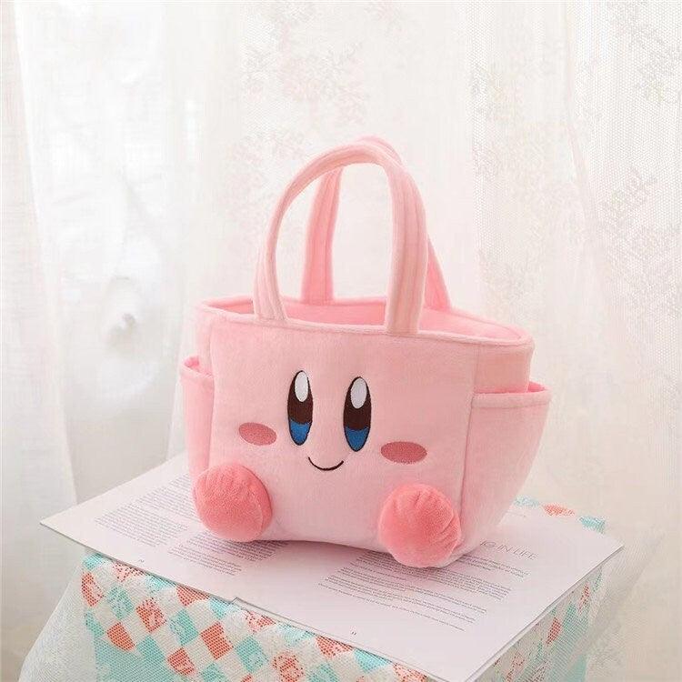Cute Kirby Bags - Kirby Hand Bag - Ladies Purse - Clutch bag - Flight bag - Traveler Bag - Kirby Pouch Bag - Kirby Shoulder Bags - Rajbharti Crafts