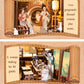 Elegant Song Dynasty Book Nook - DIY Book Nook Kits Japanese Book Nooks Book Shelf Insert Book Scenery Bookends with LED Model Building Kit