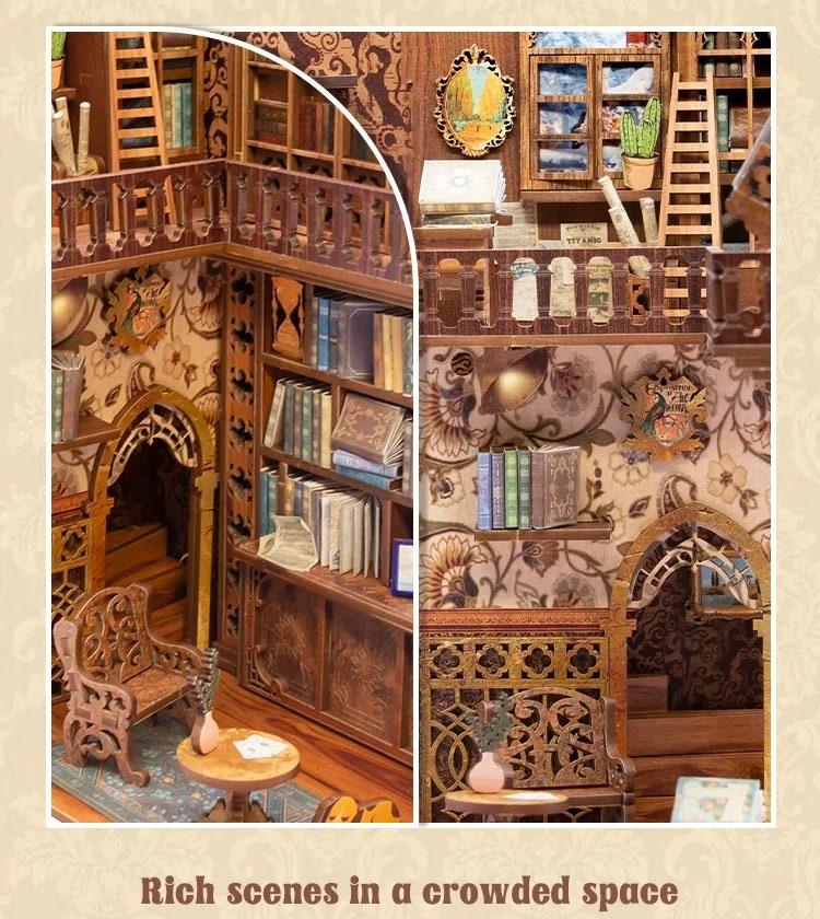 Eternal Bookstore Book Nook - DIY Book Nook Kits - Library Book Shelf Insert Book Shop