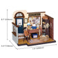 DIY Doll House Kit - Mose's Detective Agency Office Miniature - Doll House Miniature - Miniature Furniture With Accessories - Birthday Gifts