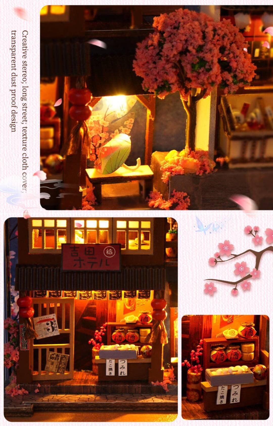 Chongqing Alley Book Nook - DIY Book Nook Kit - Chinese Alley Book Scenery - Book Shelf Insert - Bookcase with Light Miniature Building Kit - Rajbharti Crafts