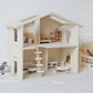 Wooden Dollhouse Pretend Play House With Furniture Large Dollhouse Liberty Dollhouse For Kids Two Story Dollhouse Children Gift