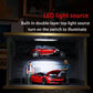 Toy Car Storage - Die Cast Two Story Car Garage Diorama - Double Deck Car Parking Lot - DIY 1:24 Model Car Showroom Diorama Parking With LED