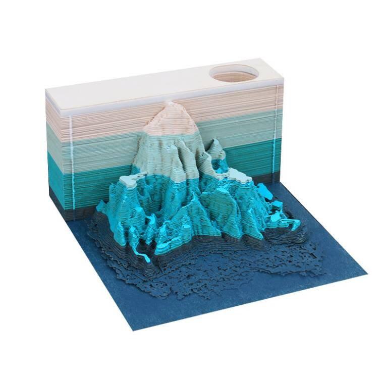 Alps Mountain Ranges 3D Note Pad Artistic Memo Pad Mount Everest Mount Fuji Note Pads Omoshiroi Blocks DIY Paper Crafts