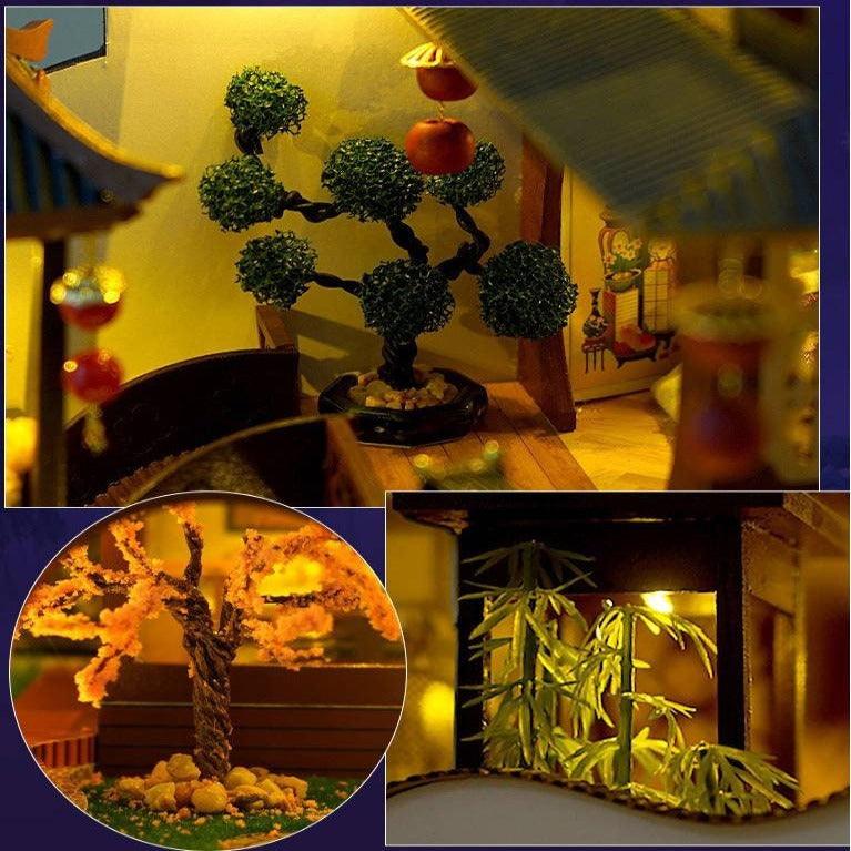 DIY Dollhouse Kit Ancient Japanese Villa Chinese Style Capital City Doll House Large Size Birthday Gift Mini House Traditional Miniature - Rajbharti Crafts