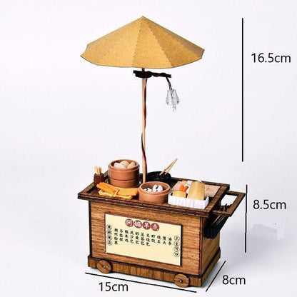 DIY Dollhouse Kit Tea Shop Sushi Restaurant Meat Shop Momos Shop Bakery Dollhouse Ancient Times Classical Shop Chinese Style Dollhouse - Rajbharti Crafts