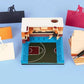Basketball Court 3D Note Pad Creative Memo Pad Omoshiroi Block Basketball Lover Gifts DIY Paper Craft Stationery Toys Sports Lover Gifts