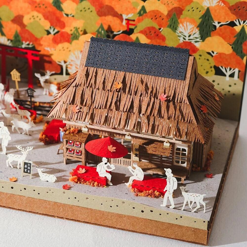 DIY Paper Craft Kit 3D Paper Crafts Autumn Maple Nara Deer 3D Origami Kits Paper Cut Best Birthday Gifts Creative Gift Ideas Return Gifts