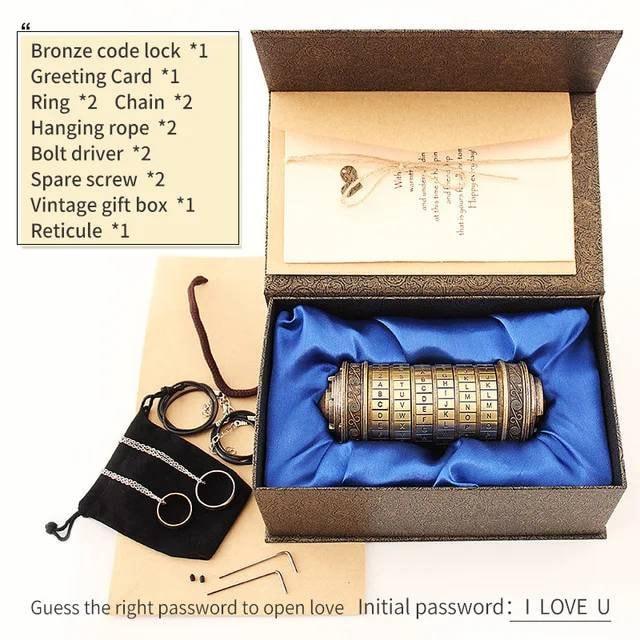Original - The Da Vinci Code Cryptex Proposal Gift - Ring Case - Ring Box - Romantic Gift Idea For Valentine Day - Engagement - Wedding Gift