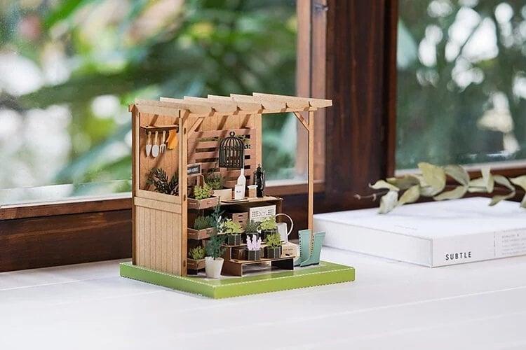 DIY Paper Craft Kit 3D Paper Crafts Fresh Herbs Store Flower 3D Origami Kits Paper Cut Best Birthday Gifts Creative Gift Ideas Return Gifts